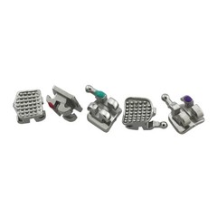 10 Kits MIM MINI Orthodontic Brackets Dental Metal MBT Roth 022 345 Hooks 5-5 OC