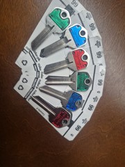 6x Kwikset KW1 ColorPlus Key Blanks MIXED COLORS HILLMAN #66 Free Ship (LSK08)