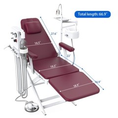 Portable Dental Folding Chair Air Turbine /Scaler /Hygiene Prophy Handpiece 4H