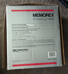 NOS 1000 Sheet Dot Matrix Printer Computer Paper 9.5 x11 Continuous 20lb Memorex