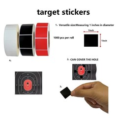 Target Pasters 1 inch 2 Rolls 1 4 4000 Pieces, 4000 Pieces ivory
