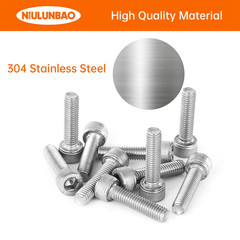 M5-0.8 x 12mm Hex Socket Head Cap Screws Bolts 304 Stainless Steel Metric Machin