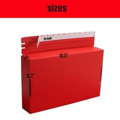 10.5×6.3×2 Inch Red Shipping Packaging Hard Corrugated Cardboard Gift Box
