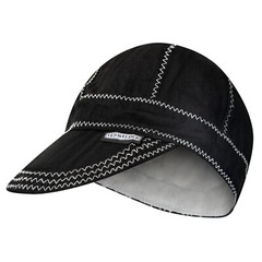 YESWELDER Reversible 8-Panel Welding Cap 8 oz FR 100% Cotton Lining All Black