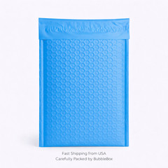 1000 Bulk Blue Poly Bubble Mailers #000 4×8 Water Resistant Padded Envelopes