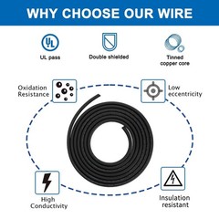 Zhong Hua Jiang 14AWG 14/3 3 Core Shielded Wire CNC Wire (50FT) UL2464 Tinned