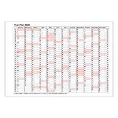 MARK’S 2026 Monthly Block Notebook Calendar XS Blue 26SDR-NB14-BL