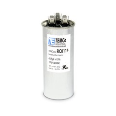 TEMCo 45+5 uf/MFD 370-440 VAC volts Round Dual Run Capacitor 50/60 Hz -Lot-1