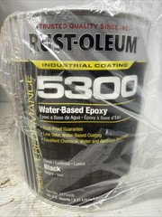 3.5 QTs Rust-Oleum High Performance 5300 Water Based Epoxy Can -Gloss Finish-BLK