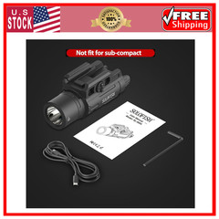 1500Lm Slidable Pistol Light and Green Beam Combo with Strobe/Momentary, Recharg