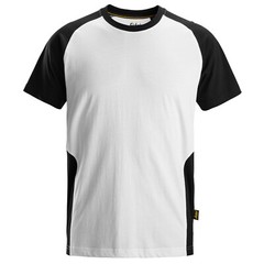 Mens Snickers Workwear Two Coloured T-Shirt Combo Top Black Red Blue 2550 S-XXXL