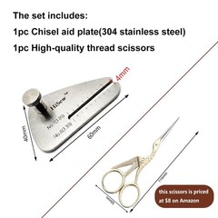 Leather Stitching Punch Aid Pulling Plate And Scissor Kit Diamond Lacing Chisel