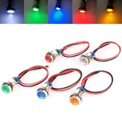 Gebildet 5pcs 10mm AC/DC 12-24V LED Metal Indicator Light Waterproof Signal L…