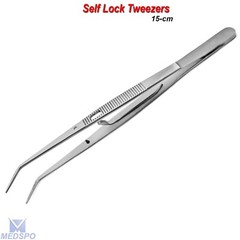 Surgical Cotton Dressing Tissue Tweezers Self Locking Forceps Dental Instruments