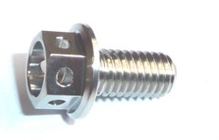 TITANIUM GRADE 5 RACE SPEC M5 HEX HEAD WITH BUILT IN WASHER CROSS DRILLED SAFETY