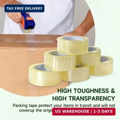 Clear Packing Tape 1 pcs. 2″ x 110 Yards, 1.8 MIL BOPP Transparent Shipping Tape