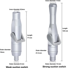 Dental Saliva Ejector Suction Valve Adapters 6 Pack, Universal HVE/SE Tip Adapto