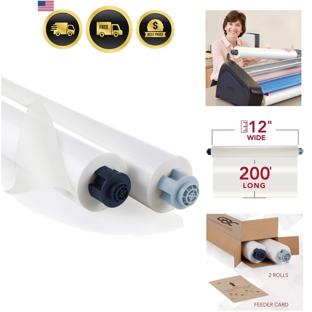 Thermal Laminating Film, Rolls, Ultima 35 EZload, Glossy, NAP II, 12″ x 200′,…