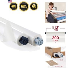 Thermal Laminating Film, Rolls, Ultima 35 EZload, Glossy, NAP II, 12″ x 200′,…