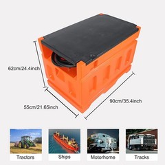 Orange 10GPM Portable Fuel Tanks with 12V DC Electric Transfer Pump 48Gallon