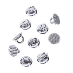 Dental Orthodontic Lingual Button Bondable Round Rectangular Base Mesh With Hook