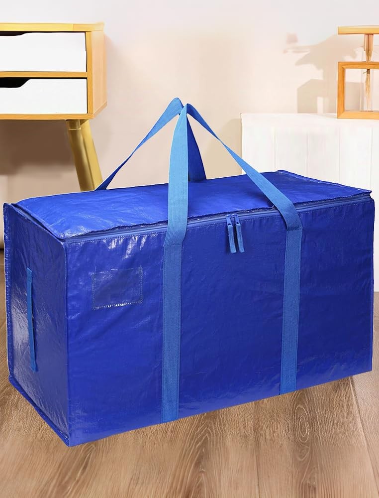 1-Pack Extra Heavy Duty Storage Bags – Large Moving Bags with Strong Zipper & Co