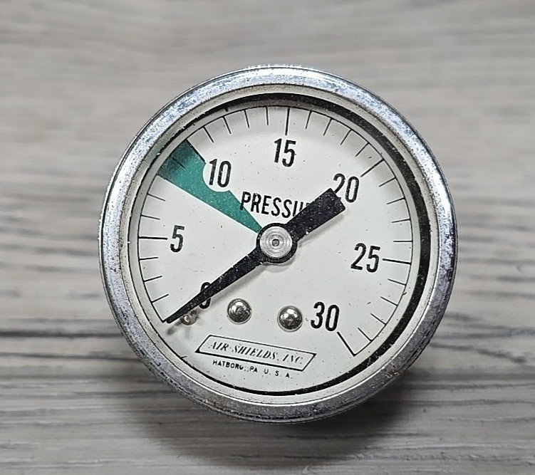 Vintage Air-Shields Inc Pressure Gauge Hatboro PA Medical Industrial Display