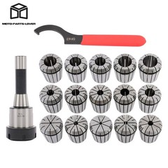 15Pc For Milling Machine Lathe 1/8-1 Inch Set R8 Shank Chuck Tools ER40 Collet