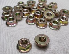 M6 6mm X 1.00 Coarse Thread Flange Nut Lot Of 25 Nuts