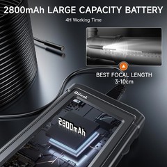 Oiiwak 8.5mm Industrial Endoscope Camera For Cars 1080P 4.3″ IPS IP68 Waterproof