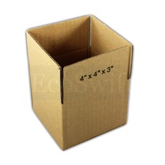 10 4x4x3 EcoSwift Cardboard Packing Moving Shipping Boxes Corrugated Box Cartons