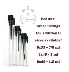 BULK GLASS VIALS 7/8 ml (8×35 mm) QTY: 25/50/100, Empty Perfume Vials, Wholesale