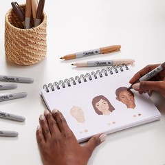 Special Edition Fine Point Permanent Markers – 12 Assorted Skin Tone Shades