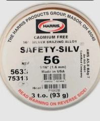 Harris Safety-Silv 56 56% Silver Solder Brazing Alloy 3 Troy Ounce