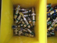 Stanley Organizer with F-CONN, DIGICON, and unmarked co-ax Connectors