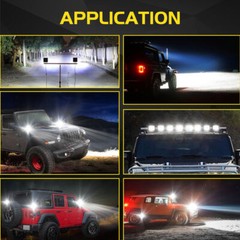 4PCS LED Work Lights for Caterpillar John Steers Excavator Forklift Loader Grane