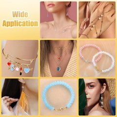 Jewelry Making Kit with 2425pcs Crimp Beads, Tubes, Covers, Wire Guards & More