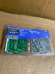 Everbilt 101 Pieces #14-#16 x1 1/2″ Anchors With Screws Phillips/Slotted &Dr.Bt