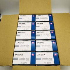 Tronex 9047-20 Disposable Gloves Nitrile Medium Black Powder Free Case of 1000