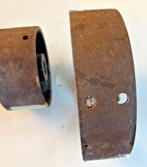 Hit and Miss steel pulley wheels unmarked 8 and 5 antique Steam Punk