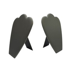 11″ High Slate Gray Leatherette Necklace Pad with Easel Jewelry Display Fixture