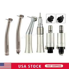 NSK Style Dental High/Low Speed Handpiece Kit E-generator LED Turbine 2/4Hole DM
