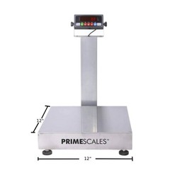 New Prime NTEP 12″x12″ Stainless Bench Scale 250 lb x 0.05 lb w/ Indicator