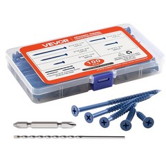 VEVOR Concrete Screws Masonry Screws 3/16 inch 100 PCS 5 Lengths Phillips Head