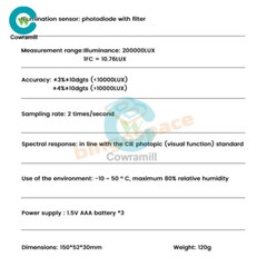 Digital illuminance Light Meter Lux meter Photometer 200000Lux Luxmeter Tool