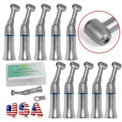 10 YABANG Dental 1:1 Slow Low Speed Handpiece Contra Angle Push Button Handpiece
