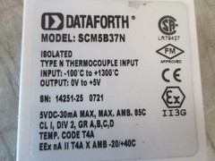 Dataforth Isolated Type N Thermocouple Input Model: SCM5B37N (New)