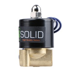 U. S. Solid 1/8″ 12V DC Brass Electric Solenoid Valve Normally Closed NBR