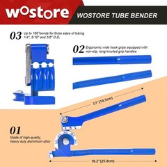 Versatile Hand-Powered Tubing Bender – 1/4″, 5/16″, & 3/8″ for Precision Repairs
