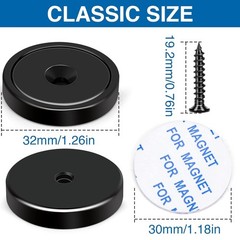 Neodymium Cup Magnets 110lb Waterproof Strong Wall Mount Magnets Pack of 6